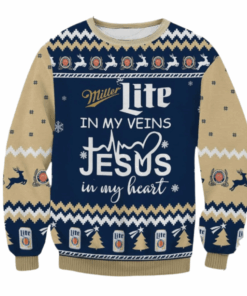 Miller Lite In My Veins Ugly Sweater