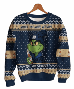 Miller Lite Make Me Happy Ugly Sweater
