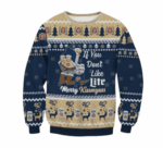 Miller Lite Merry Kissmyass Ugly Sweater
