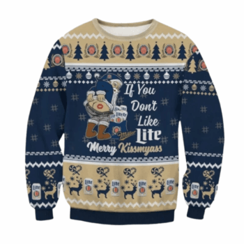 Miller Lite Merry Kissmyass Ugly Sweater