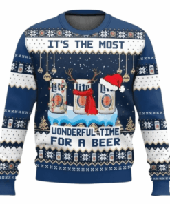 Miller Lite Wonderful Time For a Beer Ugly Sweater