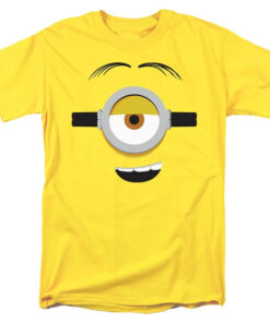 Minions Stuart Face Logo Yellow T-Shirt
