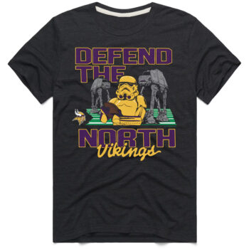 Minnesota Vikings Charcoal Star Wars x Football League T-Shirt