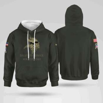 Minnesota Vikings Forest Green 2025 Salute to Service Shirt