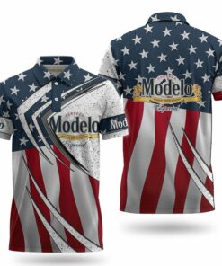 Modelo Inside American Flag Polo Shirt