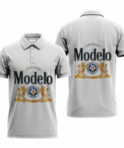 Colorful Modelo Series White Polo Shirt