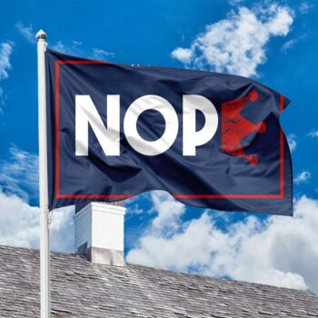 NOPE-No Kings In America Protest House Flag
