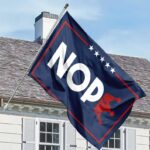 NOPE-No Kings In America Protest House Flag