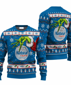Natural Light Grinch Hand Stock Ugly Sweater