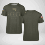New England Patriots Forest Green 2025 Salute to Service T
