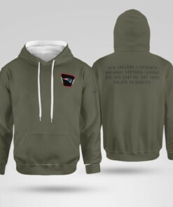 New England Patriots Olive 2025 Salute to Service Hoodie