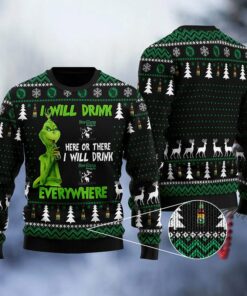 New Glarus Grinch Will Drink Everywhere Ugly Sweater