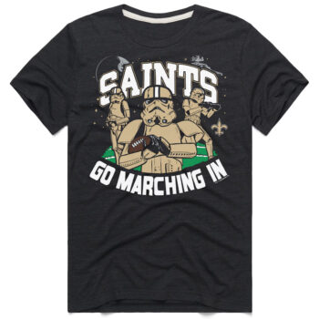 New Orleans Saints Charcoal Star Wars x Football League T-Shirt