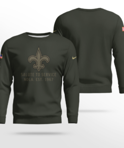 New Orleans Saints Forest Green 2025 Salute to Service Shirt 2 New Orleans Saints Forest Green 2025 Salute to Service Shirt