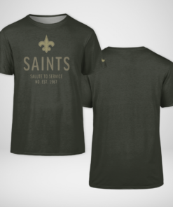 New Orleans Saints Forest Green 2025 Salute to Service Shirt