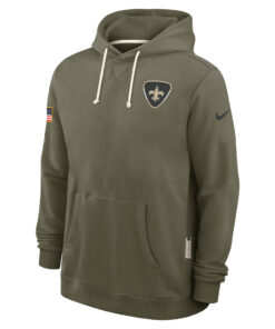 New Orleans Saints Olive 2025 Salute to Service Hoodie