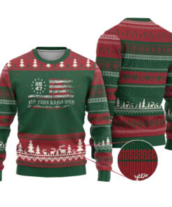 No Faux King Way 86 47 US Flag No Kings In America Ugly Christmas Sweater