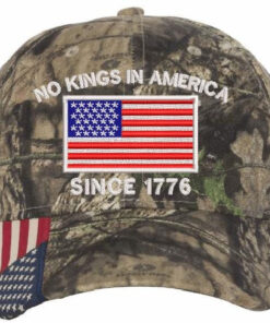 No Kings In America Embroidered Hat-Camo