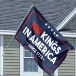 No Kings In America House Flag