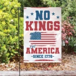 No Kings in America Flag House Flag