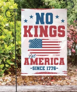 No Kings in America Flag House Flag