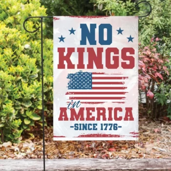 No Kings in America Flag House Flag