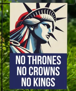 No Thrones No Crowns No Kings in America House Flag