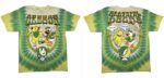 Oregon Ducks Grateful Dead 26 Yellow Bear & Mascot Tie-Dye T-Shirt