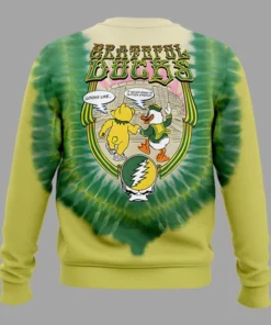 Oregon Ducks Grateful Dead 26 Yellow Bear & Mascot Tie-Dye Shirt 5 Oregon Ducks Grateful Dead 26 Yellow Bear & Mascot Tie-Dye sweatshirt