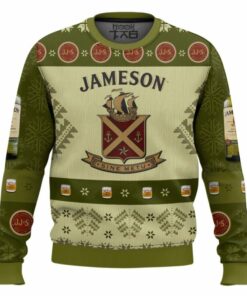 Jameson Irish Whiskey Sine Metu Ugly Christmas Sweater