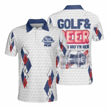Pabst Blue Ribbon Beer & Golf Polo Shirt
