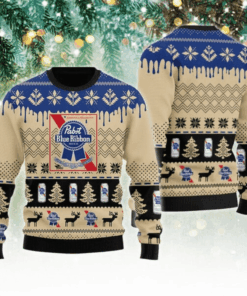 Pabst Blue Ribbon Christmas Festival Ugly Sweater