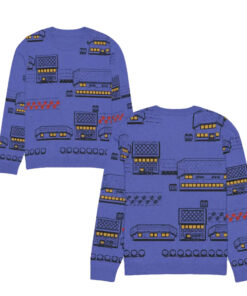 Pallet Town At Night Knit Ugly Sweater