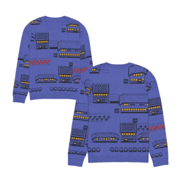 Pallet Town At Night Knit Ugly Sweater