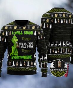 Panera Bread Grinch Will Drink Everywhere Ugly Sweater