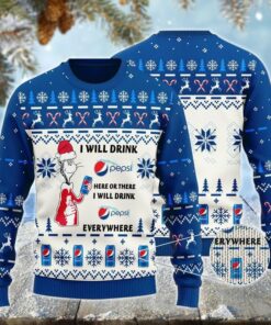 Pepsi Cat Hat Will Drink Everywhere Ugly Sweater