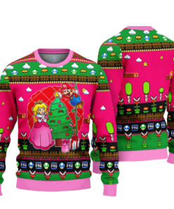 Pink Girl Super Mario Ugly Christmas Sweater