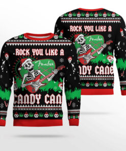 Rock You Like a Candy Cane Ugly Christmas Sweater 2025