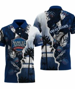 Samuel Adams Tropical Torn Paper Polo Shirt