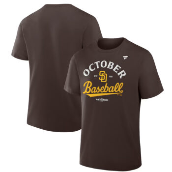 San Diego Padres Brown 2025 Postseason Locker Room T-Shirt