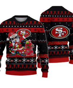 San Francisco 49ers 12 Grinch Xmas Day Ugly Christmas Sweater