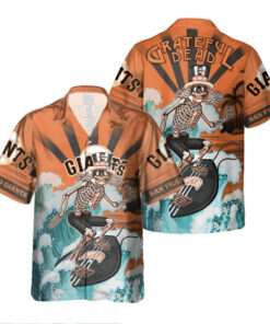 San Francisco Giants Grateful Dead PocketHawaiian Shirt