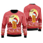 Santa Claus Sleigh Fireball Ugly Sweater