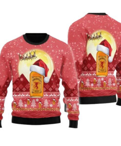 Santa Claus Sleigh Fireball Ugly Sweater