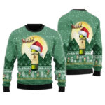 Santa Claus Sleigh Jameson Ugly Sweater 1 Santa Claus Sleigh Jameson Ugly Sweater