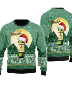 Santa Claus Sleigh Jameson Ugly Sweater