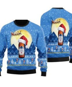 Santa Claus Sleigh Michelob ULTRA Ugly Sweater