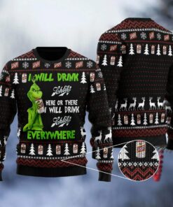 Schlitz Grinch Will Drink Everywhere Ugly Sweater