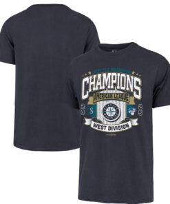 Seattle Mariners '47 Navy 2025 AL West Division Champions Franklin T-Shirt