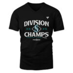 Seattle Mariners Navy 2025 AL West Division Champions Locker Room T-Shirt